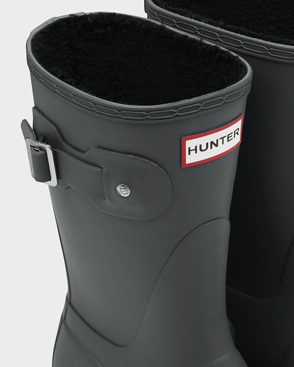 Botas de Lluvia Cortas Hunter Mujer - Original Insulated - Verdes Oscuro - FBXDNWJ-75